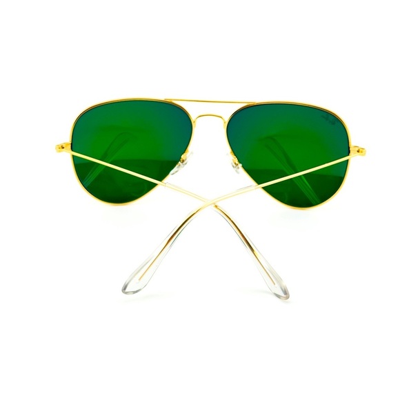 Ray-Ban Sunglasses Aviator Flash Lenses RB3025 Matte Gold Frame Yellow Lenses - Picture 11 of 16